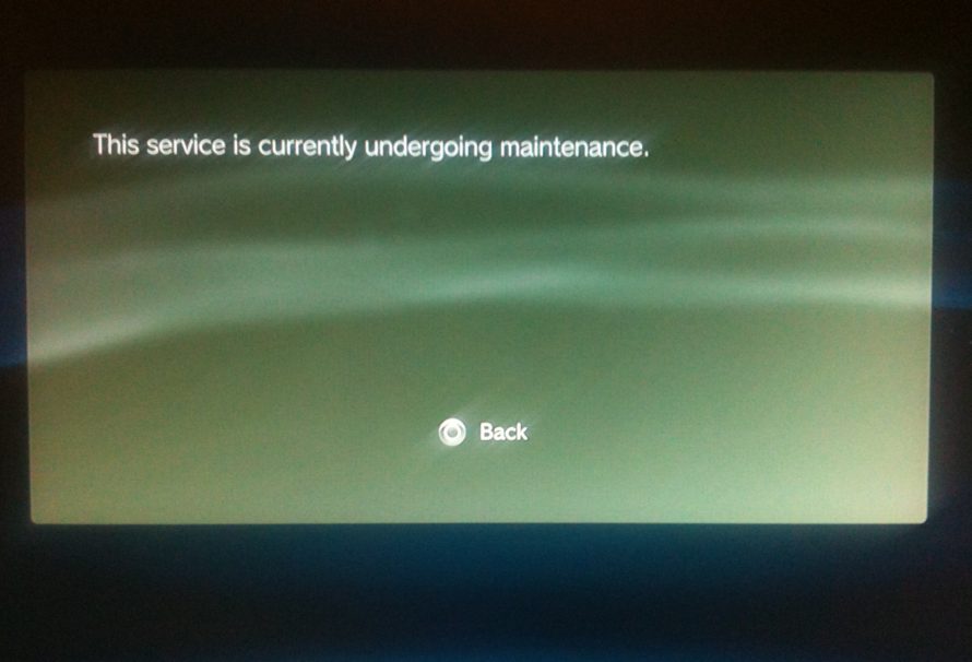 Le PSN sous maintenance